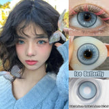 1Pair New Korean Lenses Myopia Blue Eyes Colored Contact Lenses Beauty Pupils Soft Natural Lens Green Prescription Lenses
