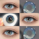 Eye Eyes Color Contacts Colored Contact Lenses Lens Small Pupil Enlarging Cosplay Blue Soft 2Pcs 1 Year Use