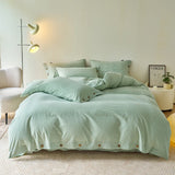 Housse de couette 220x240 Cotton Stripes Duvet Cover Button Girl's Room Skin Breathable Bedding funda nórdica Comforter Sets