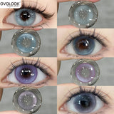 1 Pair/2pcs Natural Contact Lenses Beauty Lens Colored Lenses for Eyes Cosmetics Color Pupils Eye Color Lenses Myopia