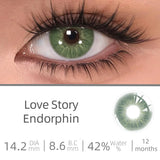 Love Story series Multiple colors Natural soft Contact lenses Blue Lenses Green Pupils Lens Yearly Cosmetic