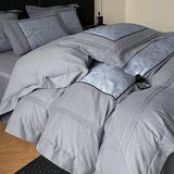 160S Pure Cotton European Luxury Solid Color Hotel Style Bedding Set Queen King Duvet Cover Set Flat/Fitted Bed Sheet Pillowcase