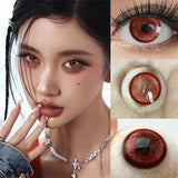 1 Pair New Product Color Contacts Lenses Fashion Red Soft Cosplay Lenses Beauty Pupil Makeup Fast Shiping