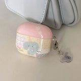 Pink Polka Dots Cartoon Cute Elephant Pattern New Silicone Earphone Case For Apple AirPods Pro 2 3 4 1 Soft Protective Cover