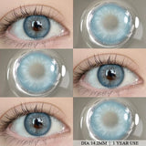 2 Pcs Colored Contact Lenses for Gray Eye Lenses Natural Gray Contact Lens Blue Contact Yearly Fashion Green Pupils