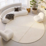 Nordic Round Carpet for Living Room Large Area Light Luxury Bedroom Decor Bedside Plush Mat Dressing Chair Rug Tapis 