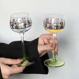 Goblet Cute Cartoon Christmas Glass Cup Wine Glasses Creative Champagne Cocktail Glass Wedding Birthday Party Drink Cup
