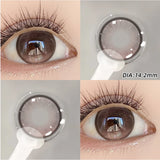 Apple Green Colored Contact Lenses 2pcs Half Year Sandwich Craft Mist Gradient Soft Lens Natural Eyes Look Lens