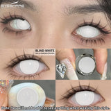 1Pair Cosplay White Color Contact Lenses Halloween Scary Contact Lenses Crazy Red Eye Makeup Lenses Black Beauty Pupils