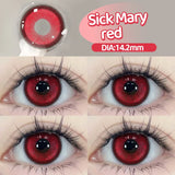 2pcs/pair Cyber Series Halloween Colored Contact Lenses for Makeup Eyes Big Pupils Red Contact Lenses Brown Lens Myopia