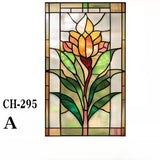 Ikeehome  European Retro Decorative Window Film Self-Adhesive Church Stained Glass Stickers Window Film Privacy Home Decor