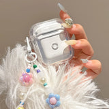 Dried Flower Glitter Bling Case For AirPods 4 3 2 1 Pro Pro2 Soft Transparent Wirelsss Headphones Protective Cover AirPod Shell