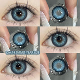 1 Pair Colored Contact Lenses for Eyes Doll Eye Cosmetics Blue Contact Lenses Fashion Lens Eye Makeup Yearly Use