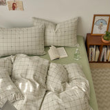 Bed Linen 100% Cotton Duvet Cover Stripe Queen Size 40s Quilt Cover Pillowcase Bedding covers Home Textile Nordic Foundation