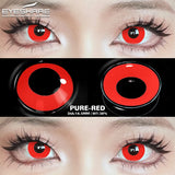 1Pair Cosplay White Color Contact Lenses Halloween Scary Contact Lenses Crazy Red Eye Makeup Lenses Black Beauty Pupils
