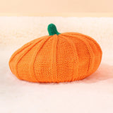 Pumpkin Beret Hat Halloween Thanksgiving Autumn and Winter Parent-Child Knitted Hat Warm Belle Hat Christmas Party Hats