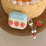 Case for Apple AirPods Pro 2 Protection Cover Lovely Fruit Strawberry Pendant Headphone Cases for AirPods 4 3 2 1 Pro 3nd Fundas