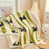 New double-sided blanket class A thickened milk wool lamb wool sofa blanket office nap blanket