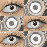 Crazy Halloween Cosplay Anime white Color Contact Lenses for Eyes red Beauty Pupils Role Playing Party Yearly use