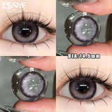 2Pcs Korea Colored Contact Lenses Prescription Myopia Degree -0.00 to-8.00 Blue Makeup Soft Lens Eye Beauty Pupil Lan Cat