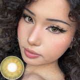 Glow Brown Contact Lenses Olive Hazel Mixed Eyes Effect Deep Eyes Bright Look Soft Yearly Circle Lenses