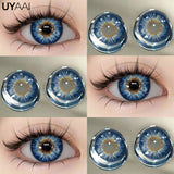 1 Pair Contact Lenses with Natural High Color Saturation & Defined Edge, Soft Age-Reducing Ambience