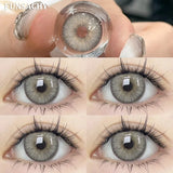 1pair Colored Lenses for Eyes Colorcon Natural Gray Contact Lenses Soft Naturally Cosmetics Lens Yearly  Blue Contacts