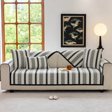 Striped Chenille Sofa Cover 2/3/4 Seater Non-slip Leather Couch Chair Recliner Furniture Slipcovers Soft