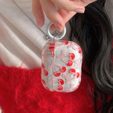 Cute Cherry Earphone Cases For Airpods 4 Pro 2 Soft Transparent Headphone Cover For Apple Airpod 3 Pro 2 1 3rd Generation Case