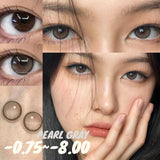 1Pair Myopia Color Contact Lenses Color Lens Eyes Lentillas Verdes Naturales Lenses With Diopters Fog Pearl Lenses