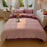 New Style of Light and Fresh Thickened High-weight Milk Fleece Quilt Cover  Autumn and Winter Warm Duvet Covers