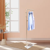 Modern Metal Coat Rack with Marble Base - 3-Hook Freestanding Entryway Organizer for Jackets, Hats, Bags, Umbrellas & Scarves
