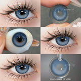 2Pcs Natural Gray Contact Lenses Yearly Brown Colorcon Makeup Blue Pupils Green Lens for Eyes High Quality Soft Contact