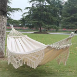 Portable Outdoor Garden Hammocks Quick Open Parachute Cloth Double Travel Camping Sleeping Hanging Hammock