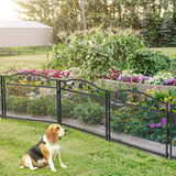 5pcs Heavy Duty Metal Garden Fence Decorative Fencing Panel for Pathway Entry