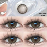 Diopter y2k Lenses Color Contact Lenses for Eyes with Degree Korean Fashion Lenses Blue Eye Lens Brown Natural  Eyepieces