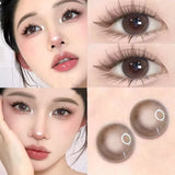 1 Pair Korean Brown Contact Lense Color Eye Contacts Lenses Myopic Natural Fashion Pupil High Quality  Lens Fast Shipping
