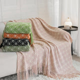Nordic Decoration Throw Blanket Geometry Sofa Cover Homestay Living Room Knitted Blanket Hotel Bed End Towel Leisure Shawl Warm
