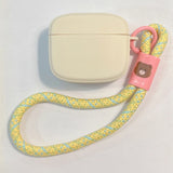 Sky Blue Soft Silicone Earphone Case With Anti-lost Lanyard For AirPods 4 For  AirPods 1 2 3 Pro 2 Bluetooth Charging Box Cover