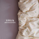 New class A knitted cotton, Tianzhu cotton double-layer yarn four-piece set, simple and skin-friendly, student dormitory
