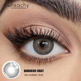 2Pcs Kroean New Colored Contact Lenses Natural Blue Makeup Cosmetic Pupils Soft Lens Eye Beautiful Color Lens Yearly