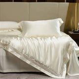 1000TC Lyocell Cotton Brocade Silky Feel Skin-friendly Hollow Lace Bedding Set Duvet Cover Set Flat/Fitted Bed Sheet Pillowcases