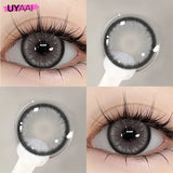 2pcs Colored Contact Lenses for Eyes Chelsea Gray Contact Lens Natural Brown Lenses Blue Eye Pupils Cosmetic Beauty Yearly
