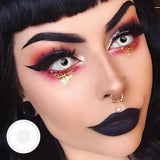Eye Eyes Color Contacts Colored Contact Lenses Lens Pupil Enlarging Cosplay Anime Black White Blind 2Pcs 1 Year Yearly