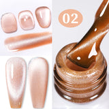 10ml Pink Gold Water Light Cat Magnetic Gel Polish HEMA TPO FREE Aurora Glitter Crystal Soak Off UV Varnish Manicure
