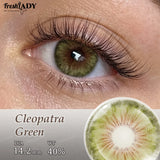 1 Pair Cleopatra Series Colored Contact Lenses Natural Brown Pupils Eyes Contact lenses Green Soft Contacts 14.20mm