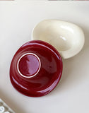Handmade Ceramic Dessert Bowl Solid Color Yogurt Bowl Household High-value Tableware Fruit Salad Breakfast Oat Yogurt Bowl