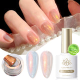 10ml Pink Gold Water Light Cat Magnetic Gel Polish HEMA TPO FREE Aurora Glitter Crystal Soak Off UV Varnish Manicure