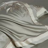 2025 New Luxury Embroidery 1200TC Lyocell Cotton Soft Silky Bedding Set Duvet Cover Set Bed Sheet/Fitted Sheet Pillowcases 4Pcs