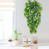 2pcs Artificial Plants Monstera Leaf Vines Green Hanging Garland for Wall Decor Home Garden Wedding Party Decoration Fake Plant